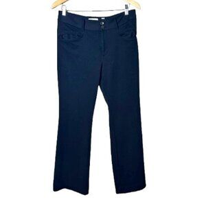 ANTHROPOLOGIE The Essential Trouser Flare Leg Size 8 Black